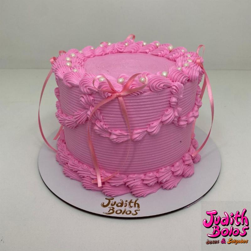 Bolo De Laços Rosa - 81729