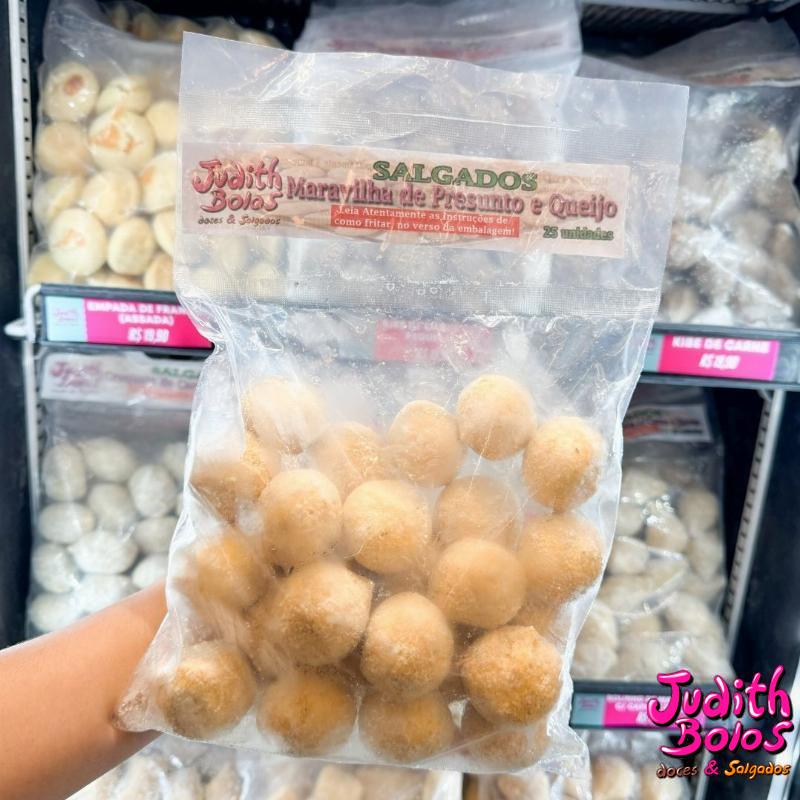 Maravilha de Presunto e Queijo Congelado Pct. com 25 unidades