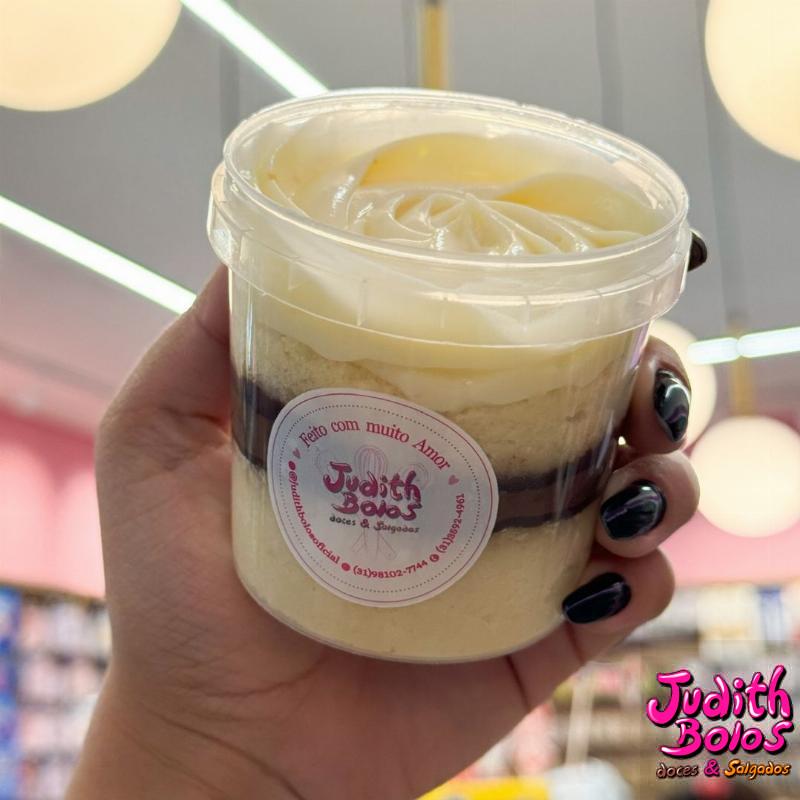 Bolo no Pote Leite Ninho com Nutella