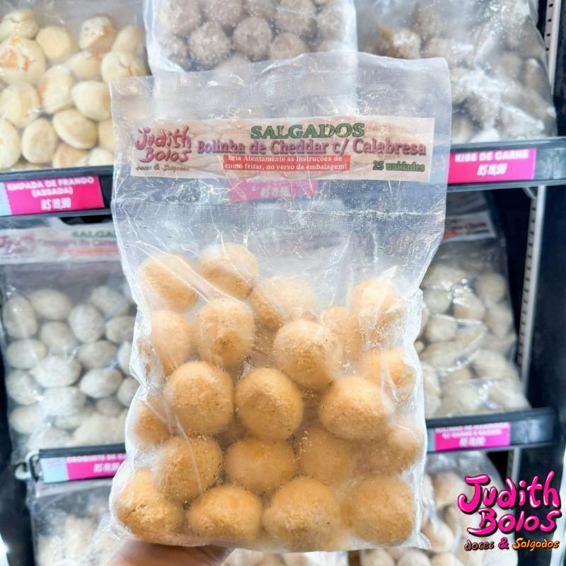 Bolinha de Cheddar c/ Calabresa Congelado Pct. com 25 unidades
