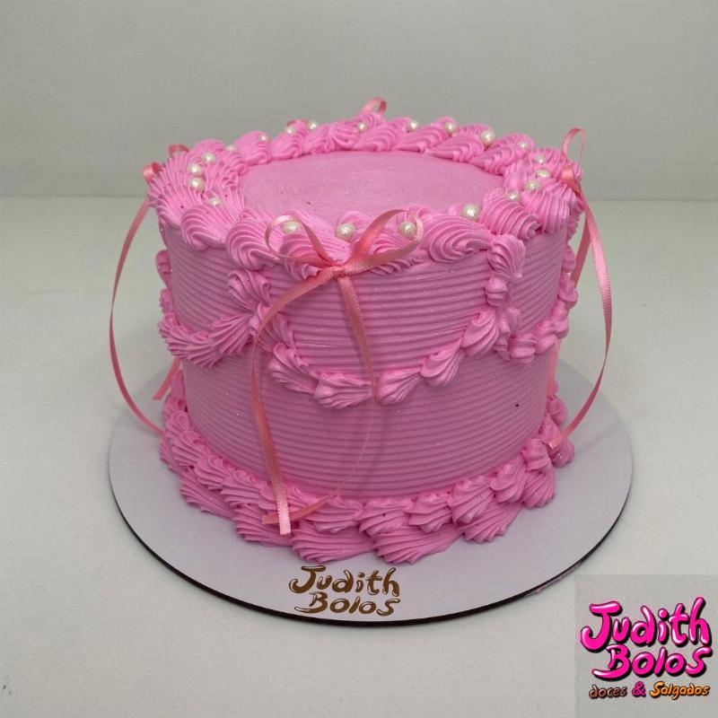 Bolo De Laços Rosa - 81729