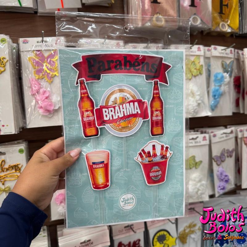 Topo de Bolo Tema Brahma