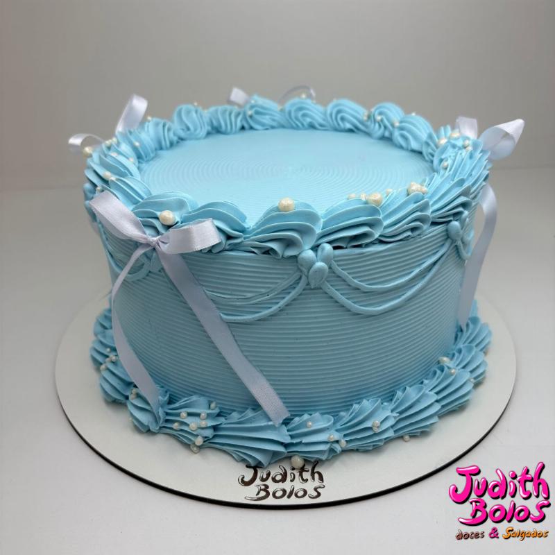 Bolo de Laços Azul - 03690