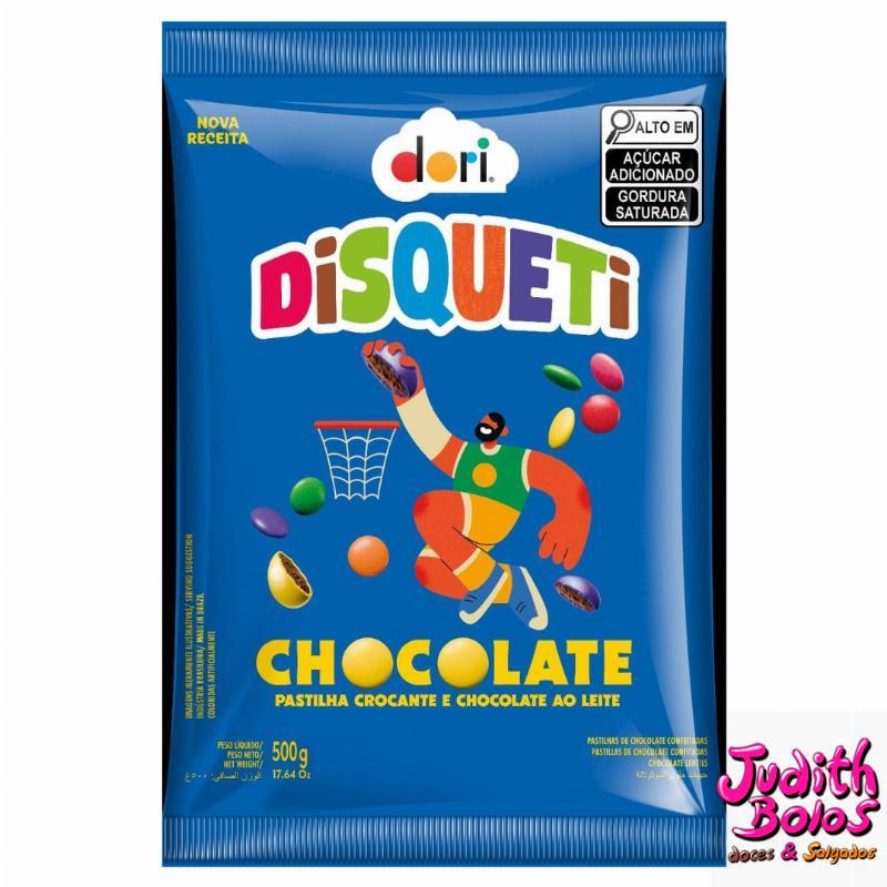 Disquete Chocolate Pastilha Crocante - Chocolate ao Leite 500g