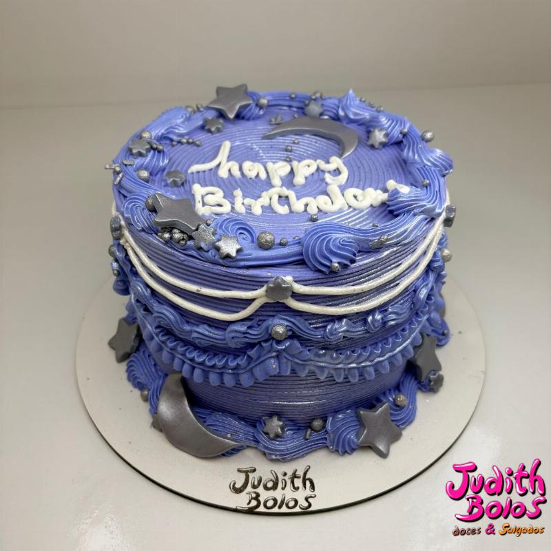 Bolo Happy Birthday Lilás - 51543