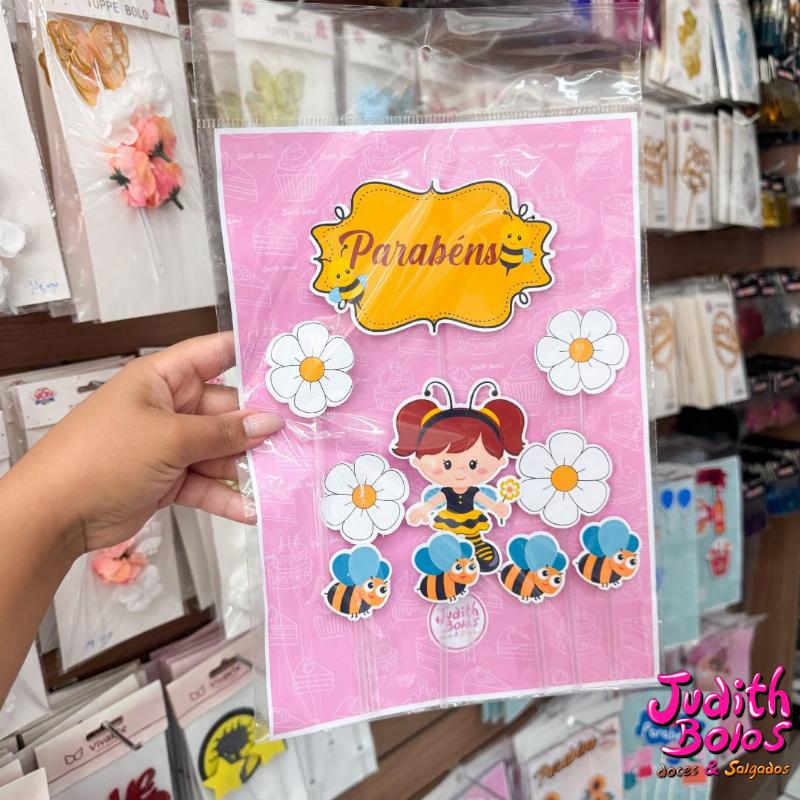 Topo de Bolo Tema Abelhinha