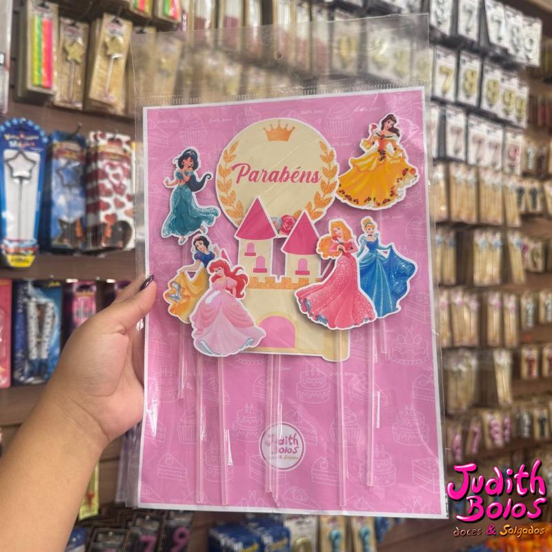 Topo de Bolo Tema Princesas da Disney