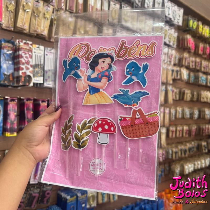 Topo de Bolo Tema A Branca de Neve