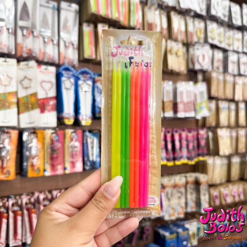 Velas Palitinhos Coloridas Judith Festas