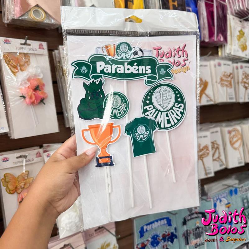 Topo de Bolo Tema Palmeiras