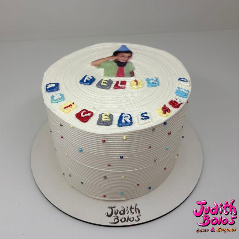 Bolo Feliz Aniversário Retrô - 84534