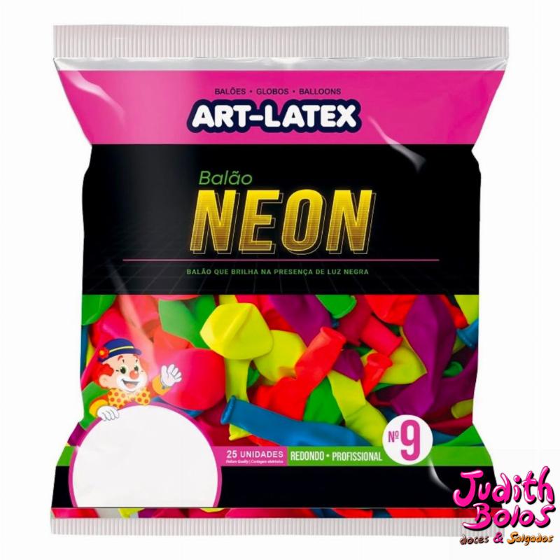 Balão Redondo Neon Art Latex nº 9